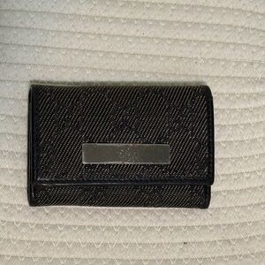 Gucci Black Key Holder with Silver Hardware